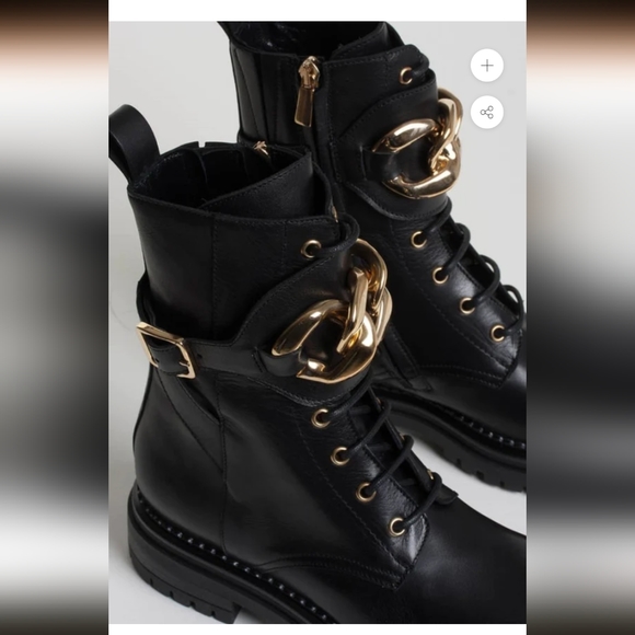 Bukela Maddy Black Women's Combat Boots - Picture 10 of 12